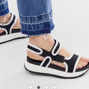 Sporty Flatform Sandals ASOS Truffle size 8